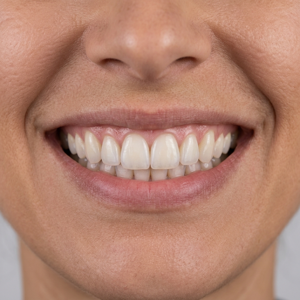 Illustrative visual — radiant smile after full dental care programme